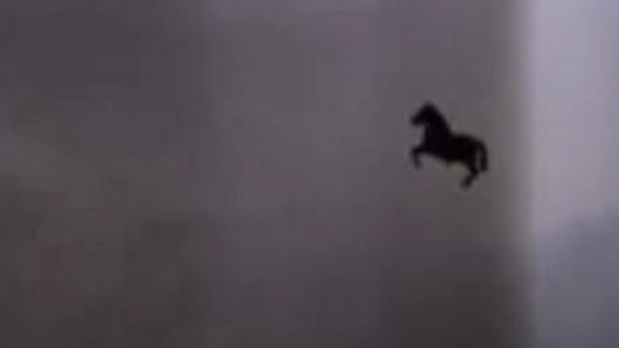 Black flying horse.